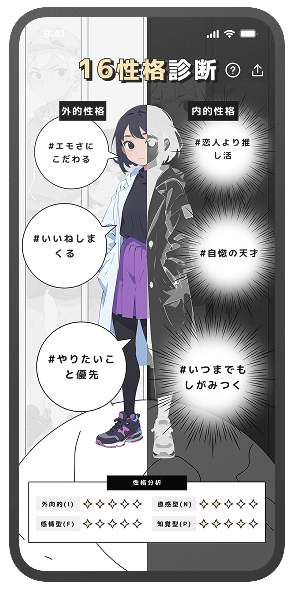 16 型人格诊断结果页